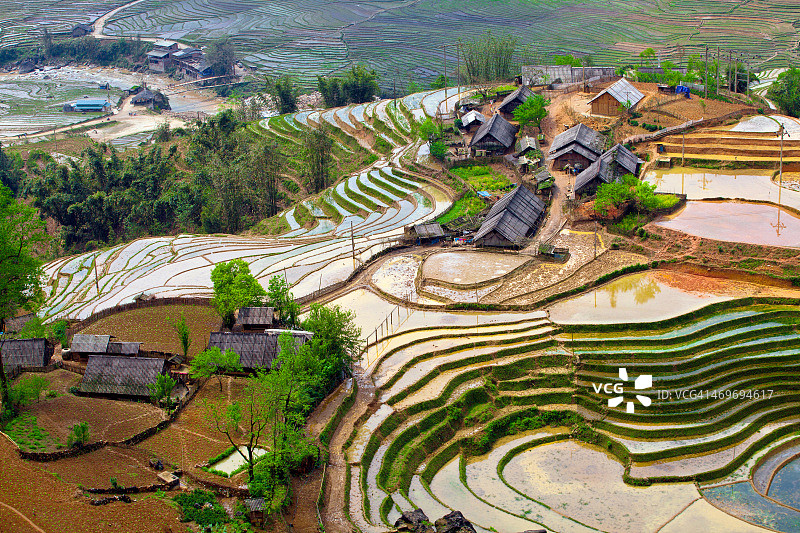 沙巴梯田图片素材