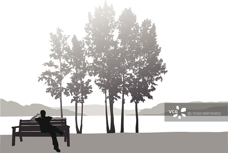 公园休息时间图片素材