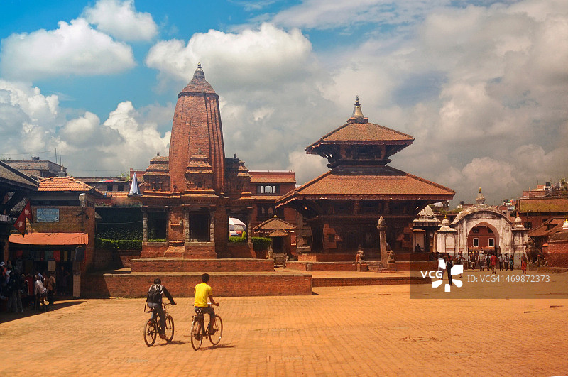 巴克塔普尔杜巴广场的尼瓦尔建筑图片素材