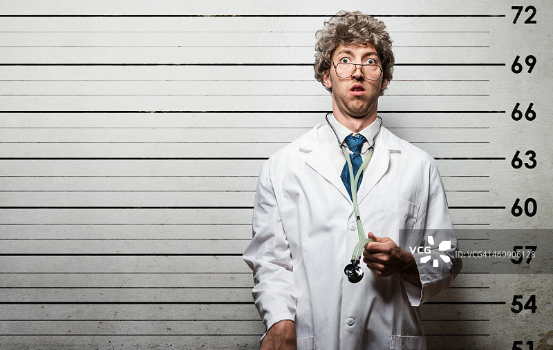 警察局逮捕医生档案照图片素材