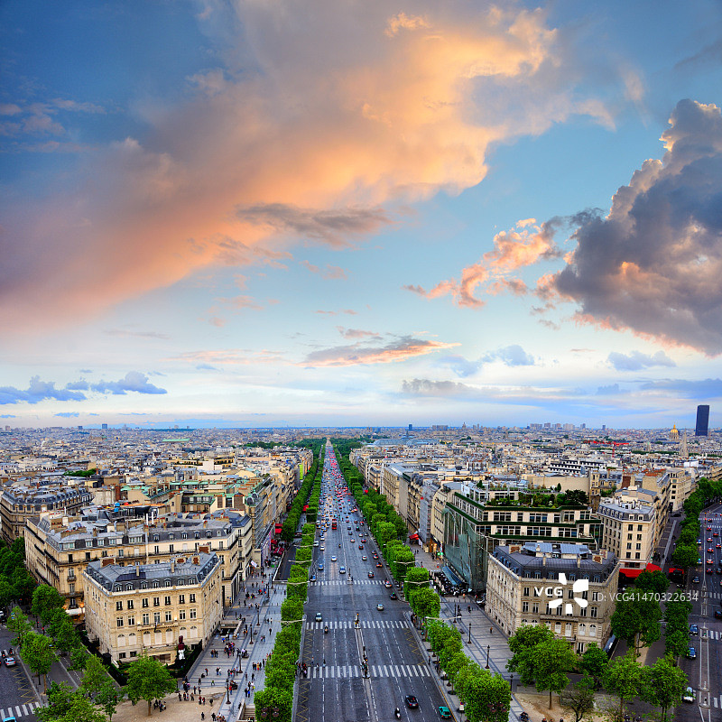 巴黎香榭丽舍大街图片素材