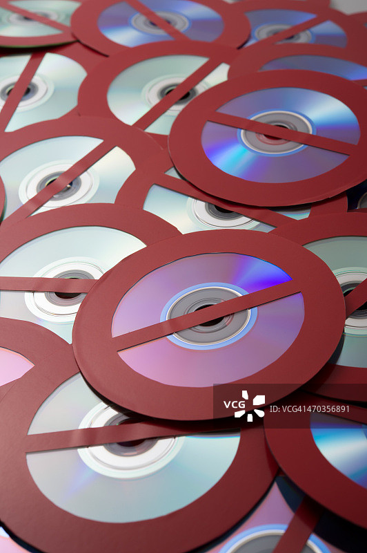 带禁止标记的光盘图片素材