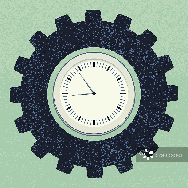齿轮中的时钟图片素材