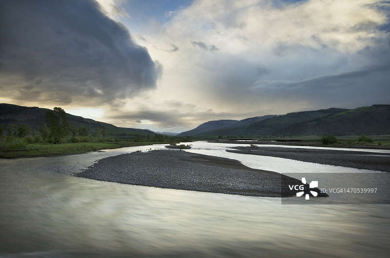 黄石国家公园拉马尔河谷图片素材