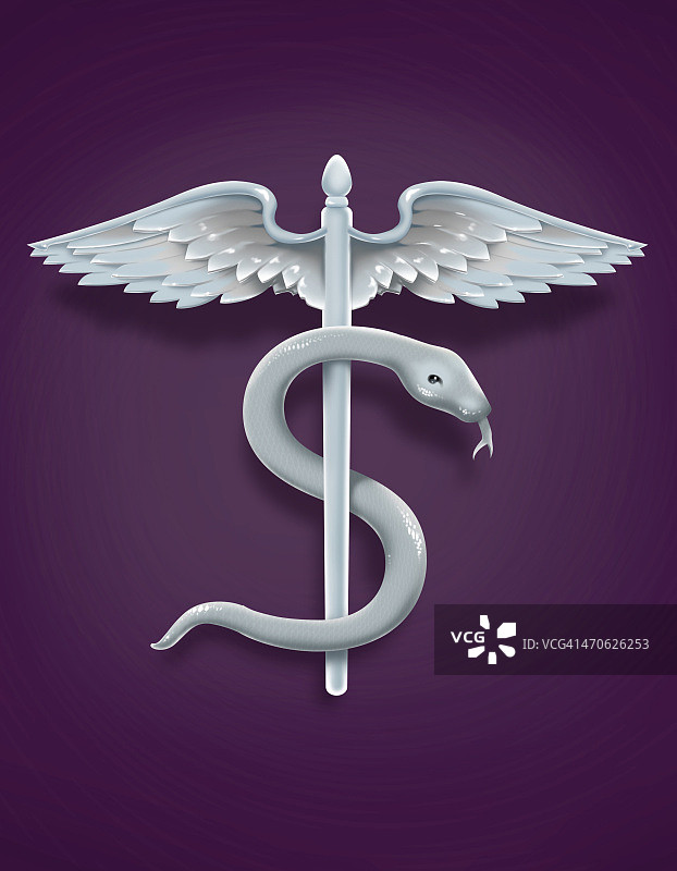 重复的 caduceus 符号插画图片素材