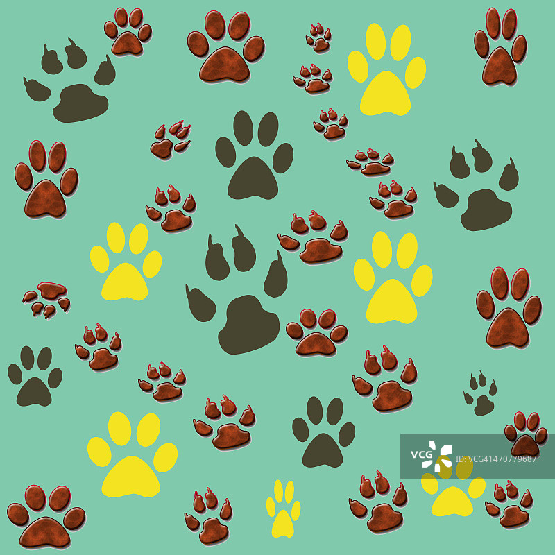 爪印创意抽象设计图片素材