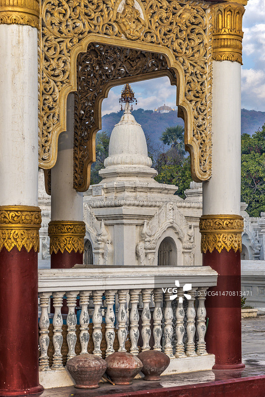 曼德勒固都陶佛塔藏经阁图片素材