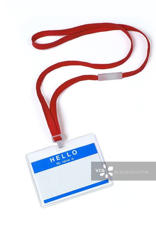 带白色挂绳的名牌标签图片素材