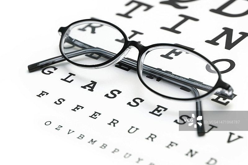 视力表和眼镜图片素材
