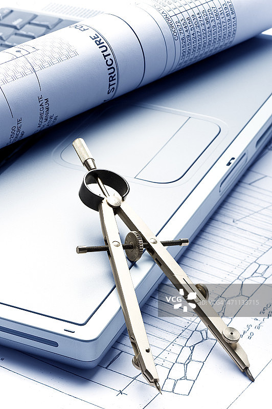 建筑师设计图图片素材