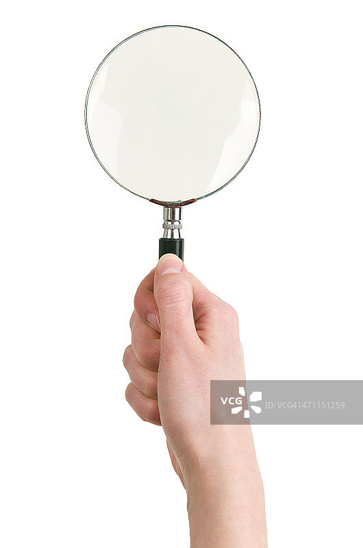 手中的放大镜图片素材