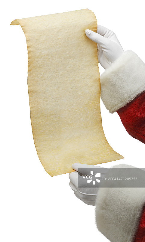 圣诞老人拿着清单图片素材