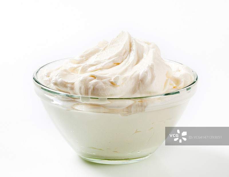碗里的白色奶油图片素材