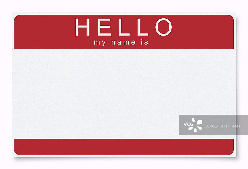 空白姓名标签（带裁剪路径）图片素材