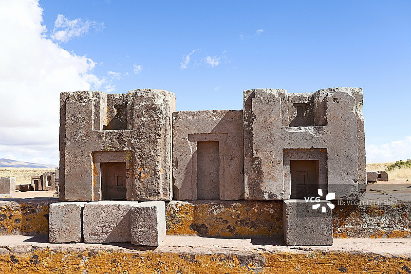 蒂瓦纳库的普玛·彭古遗址，玻利维亚图片素材