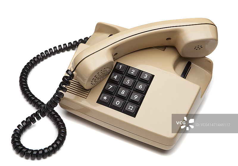 未挂断的老式电话图片素材