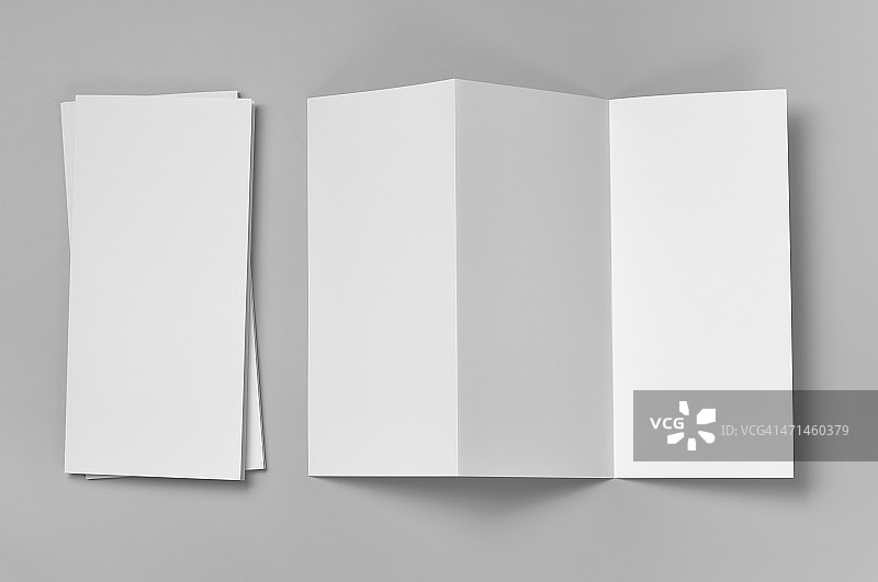 空白六页Z字形风琴折页宣传单图片素材