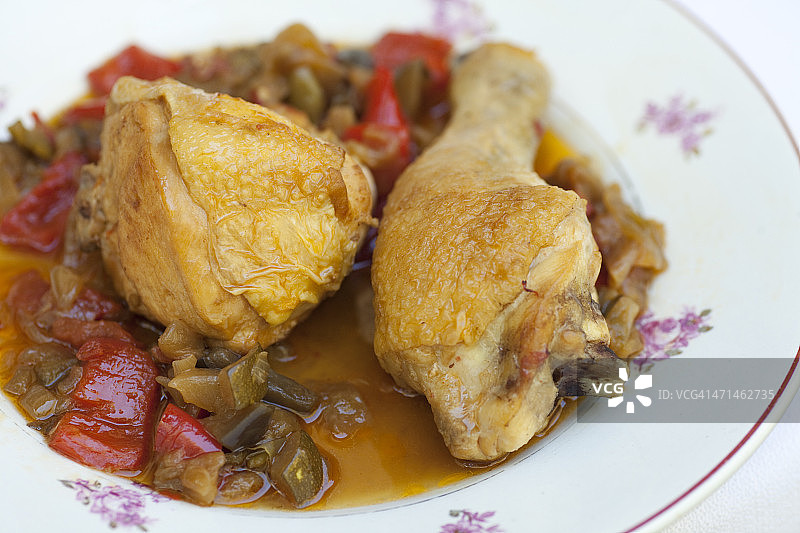 法式烩鸡图片素材