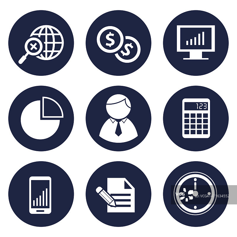 金融图标合集图片素材