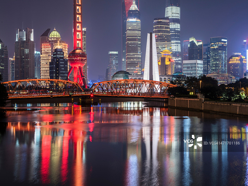 中国上海天际线图片素材