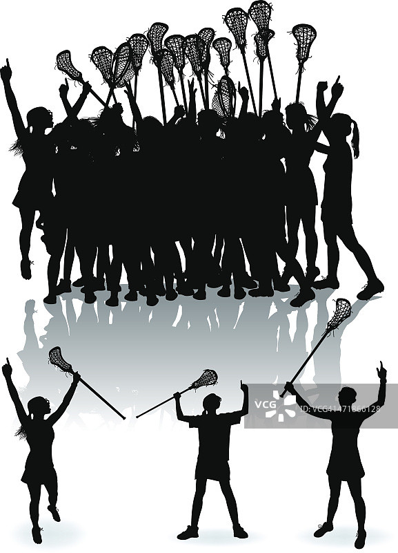 曲棍球队的胜利——女孩们图片素材