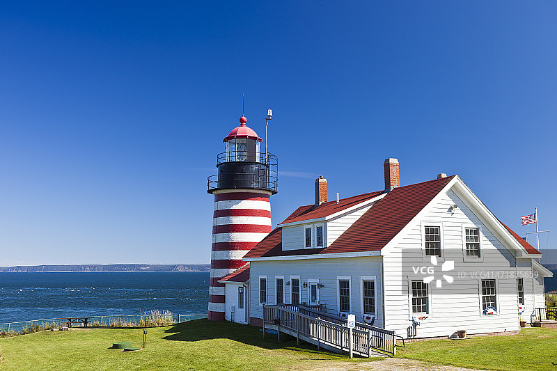 缅因州西阔迪角灯塔图片素材