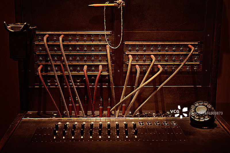 古董电话交换机图片素材