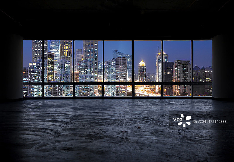 窗外美丽的夜景图片素材