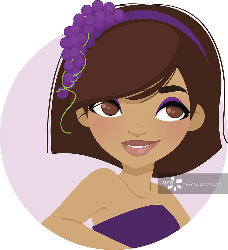 葡萄女士图片素材