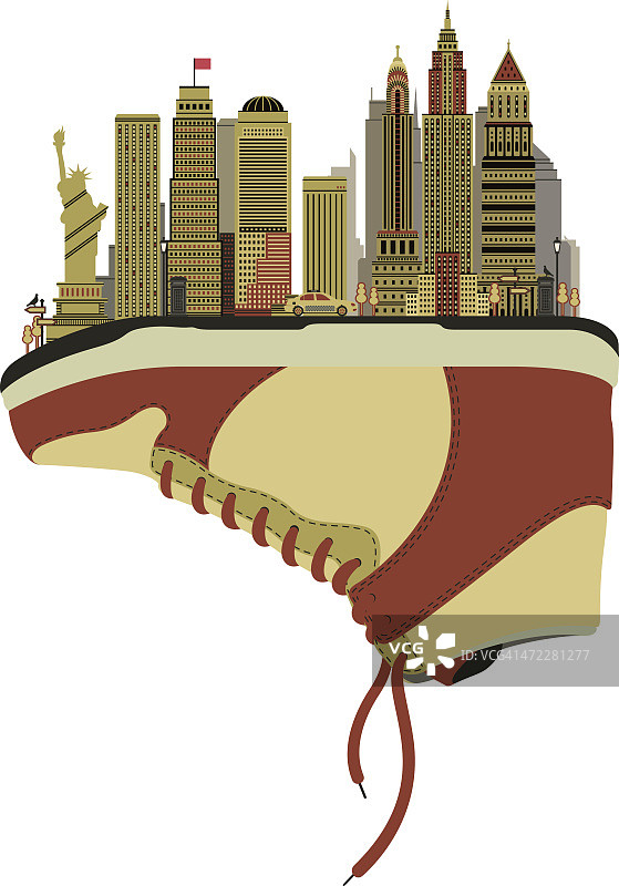 城市靴子图片素材