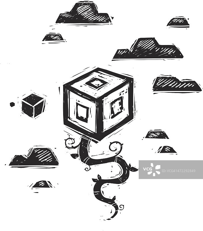 立方体葡萄藤图片素材