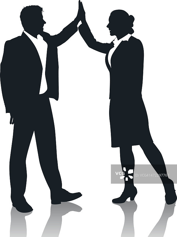 击掌剪影图片素材