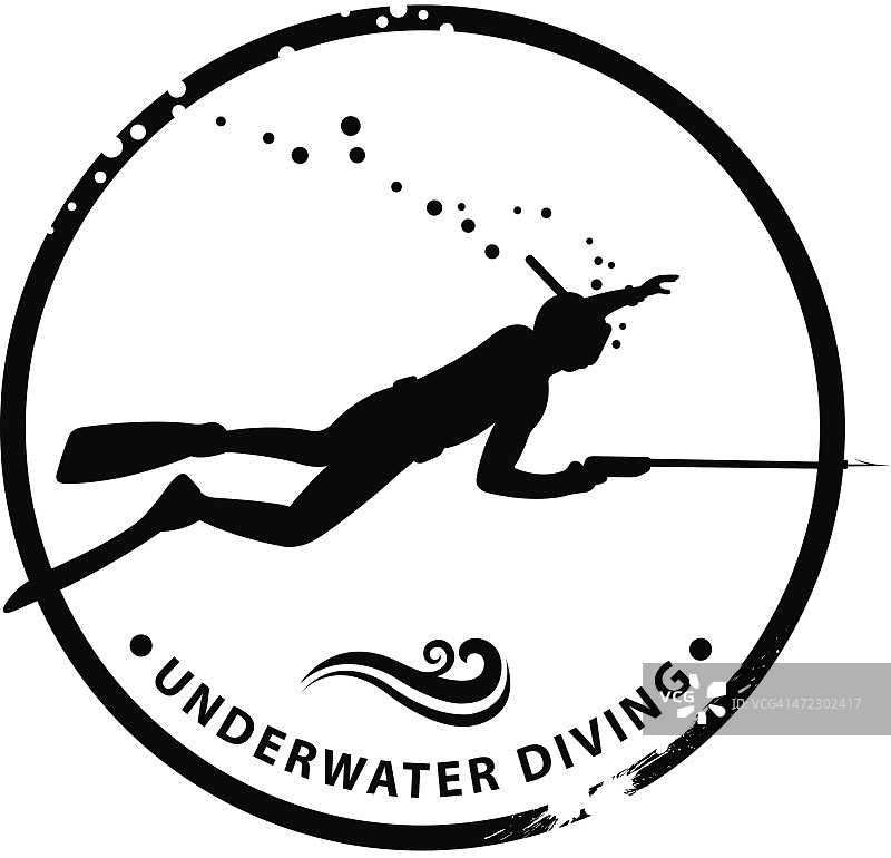 水下运动标签图片素材