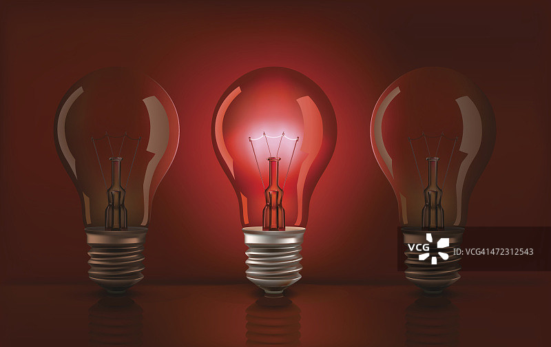 矢量发光灯泡图片素材