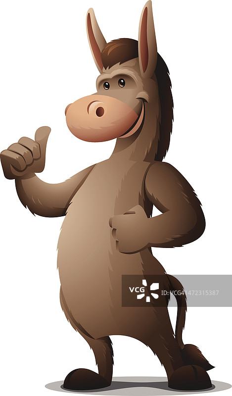 驴：竖起大拇指图片素材
