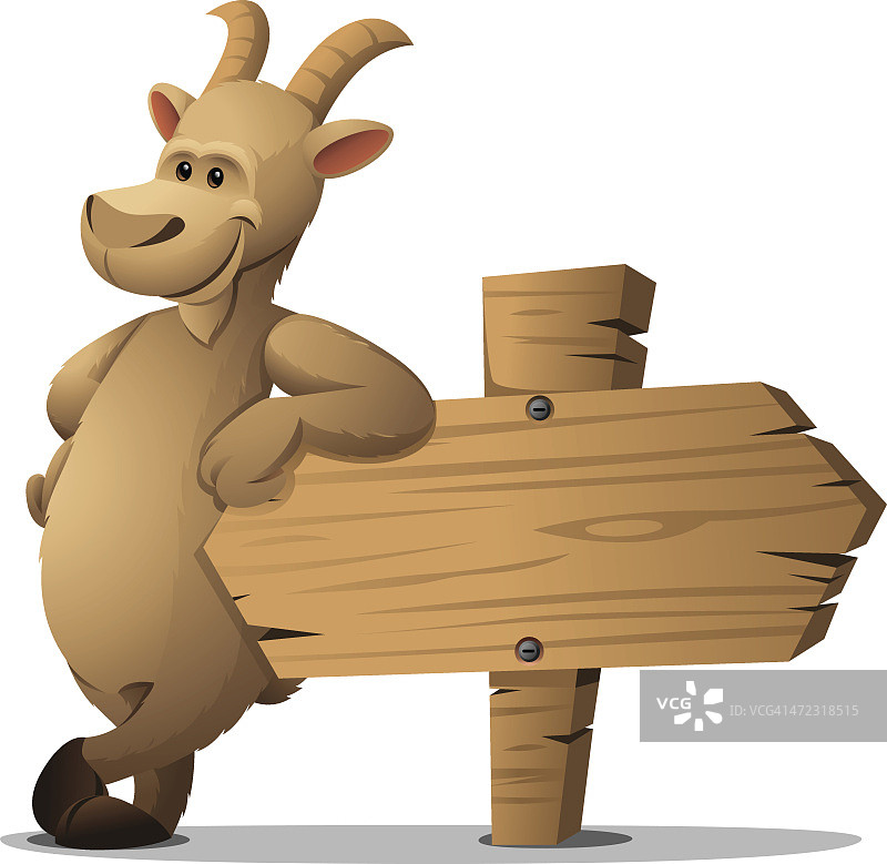 倾斜的山羊图片素材