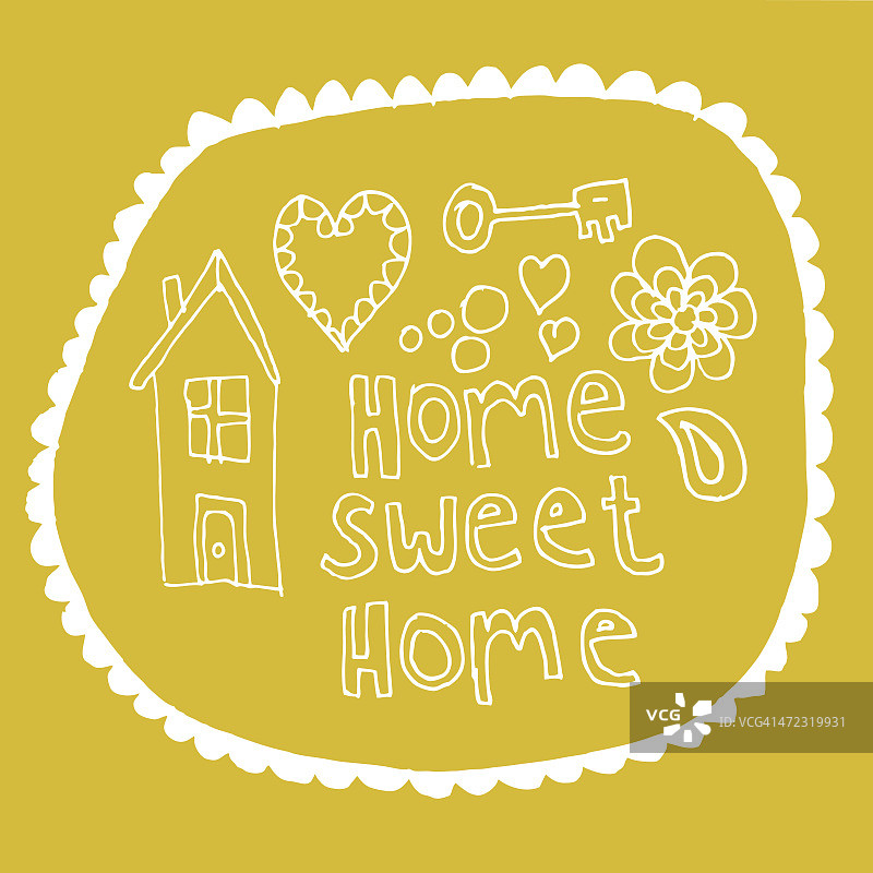 房屋涂鸦图片素材