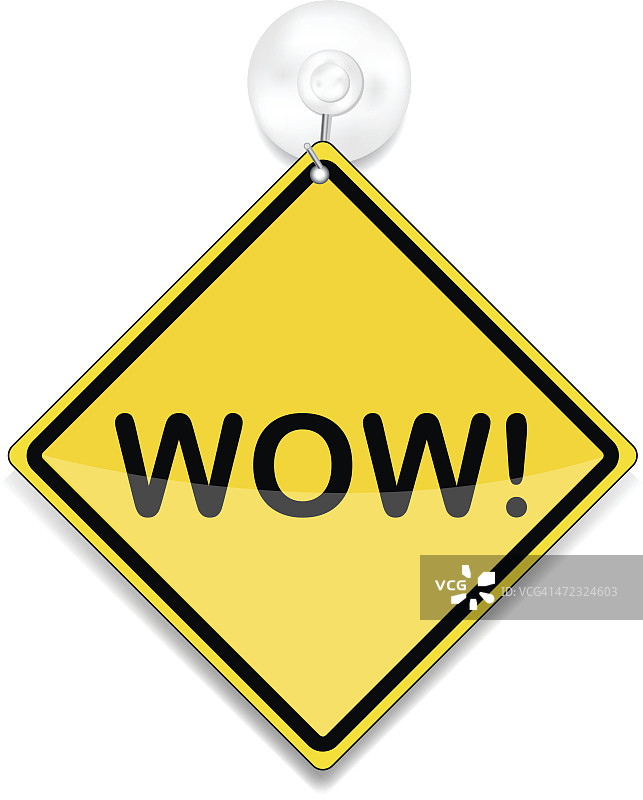 带吸盘的黄色标牌 | Wow图片素材