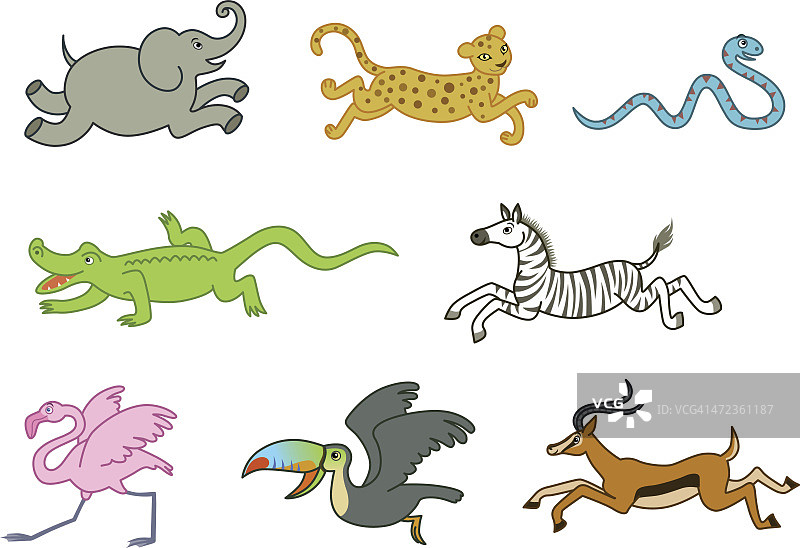 跳跃的非洲动物图片素材