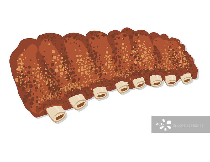 烤肋排牛排绘画图片素材