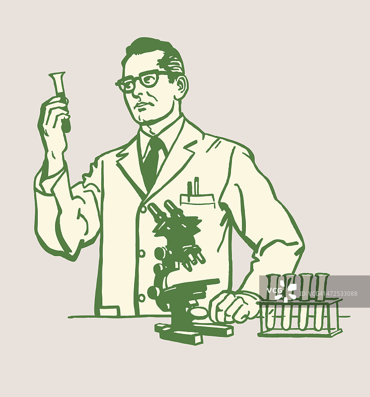 科学家手持试管图片素材