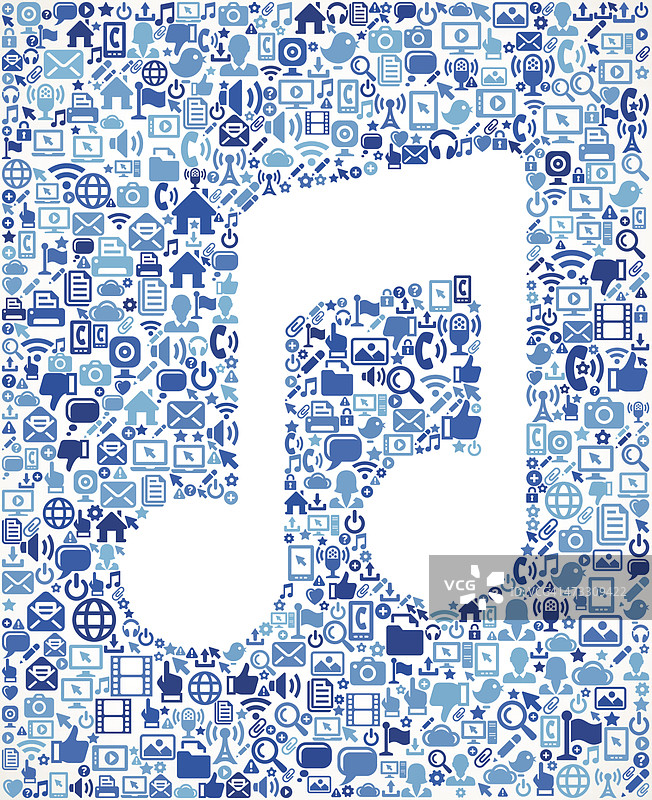 矢量技术图案背景上的音符图片素材