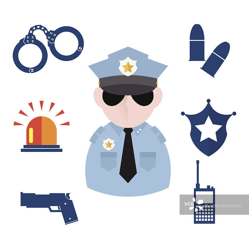 警察图标矢量素材图片素材