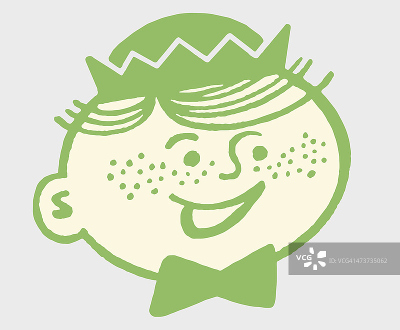 戴着帽子的微笑男孩图片素材