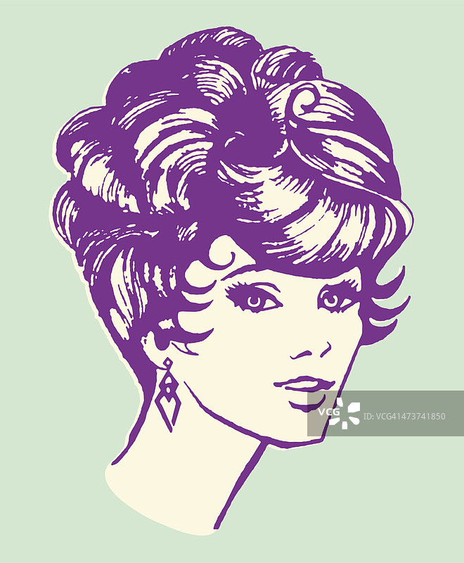 发型别致的女人图片素材