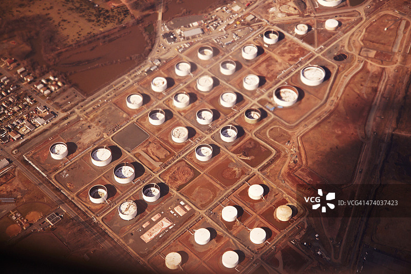 石油化工厂鸟瞰图图片素材