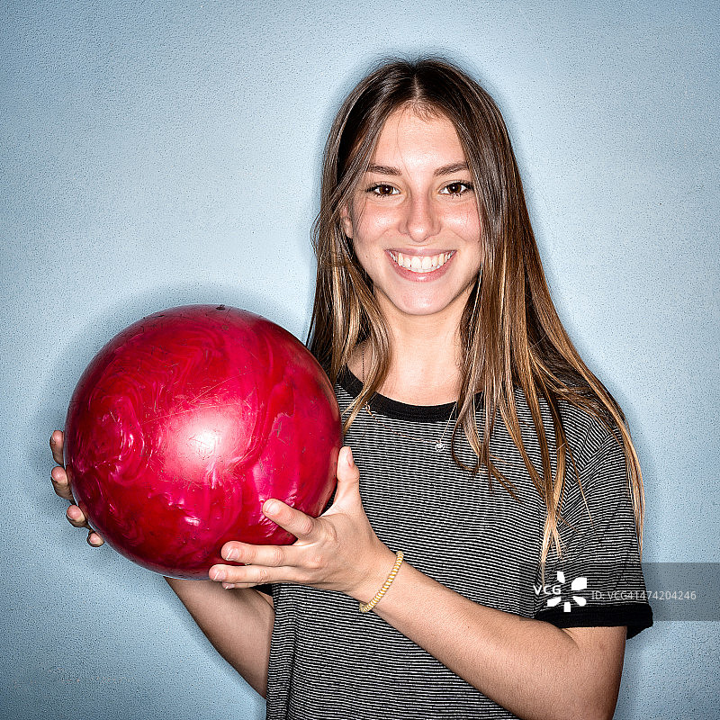 保龄球运动员环形闪光人像图片素材