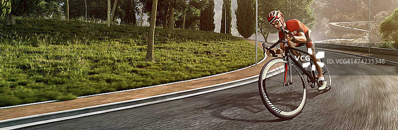 专业公路自行车手图片素材