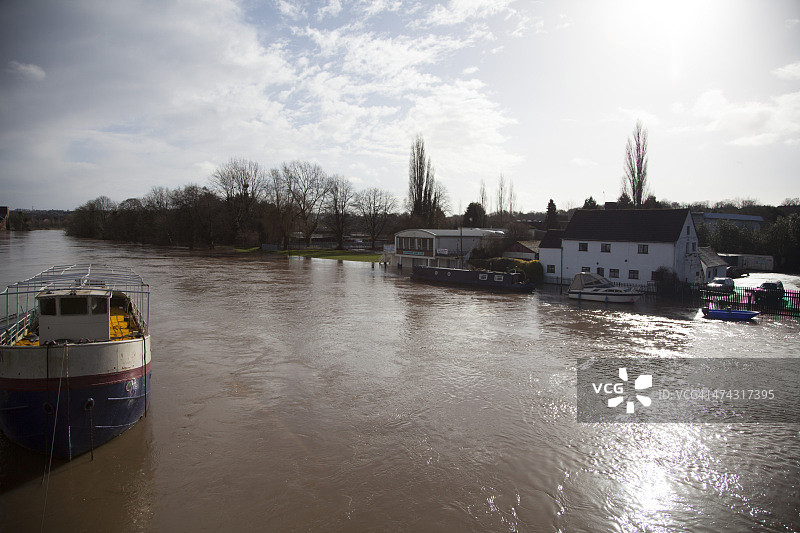 Severen河决堤图片素材