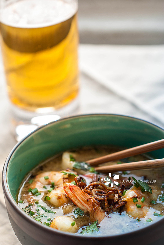 泰式料理与啤酒图片素材